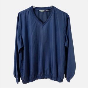 Izod Golf FXG Vneck Windbreaker Golf Pullover Jacket Long Sleeve Elastic Waist